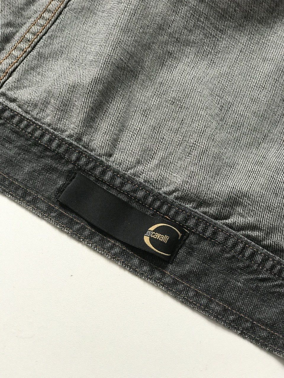 Just Cavalli Just Cavalli Black Washed Denim Jacket Distressed Design Size US XXL / EU 58 / 5 - 9 Thumbnail