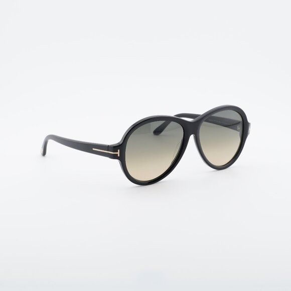 Tom Ford Camryn FT1033 01B Sunglasses Black Round Frame