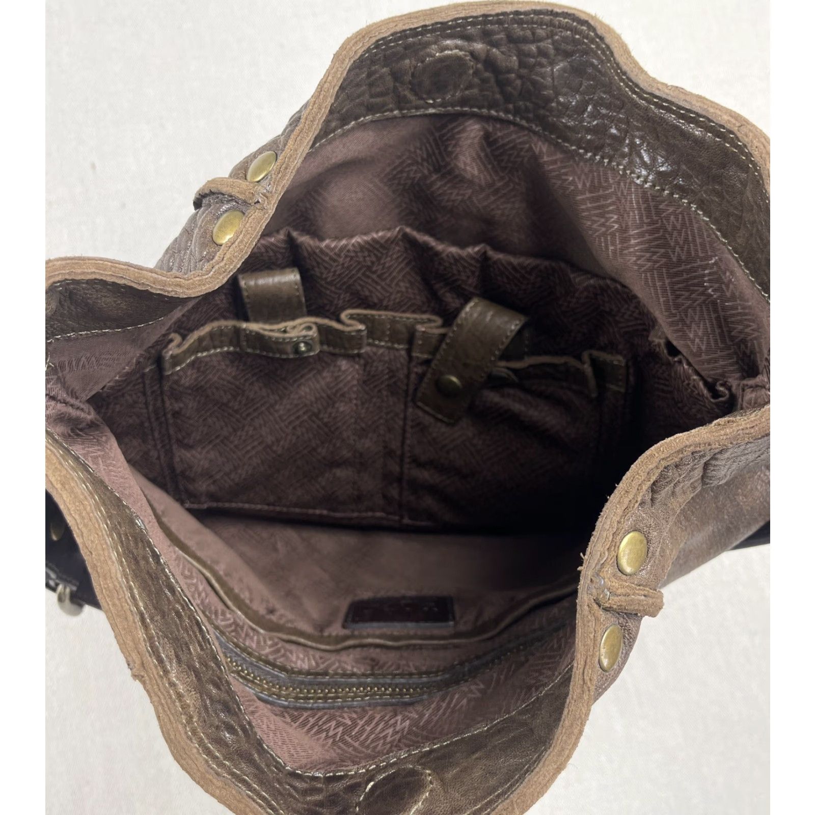 Vintage VINTAGE Will Leather Goods Leather Messenger Bag Shoulder Strap Satchel Medium Brown 15x14 Womens Size ONE SIZE - 5 Thumbnail