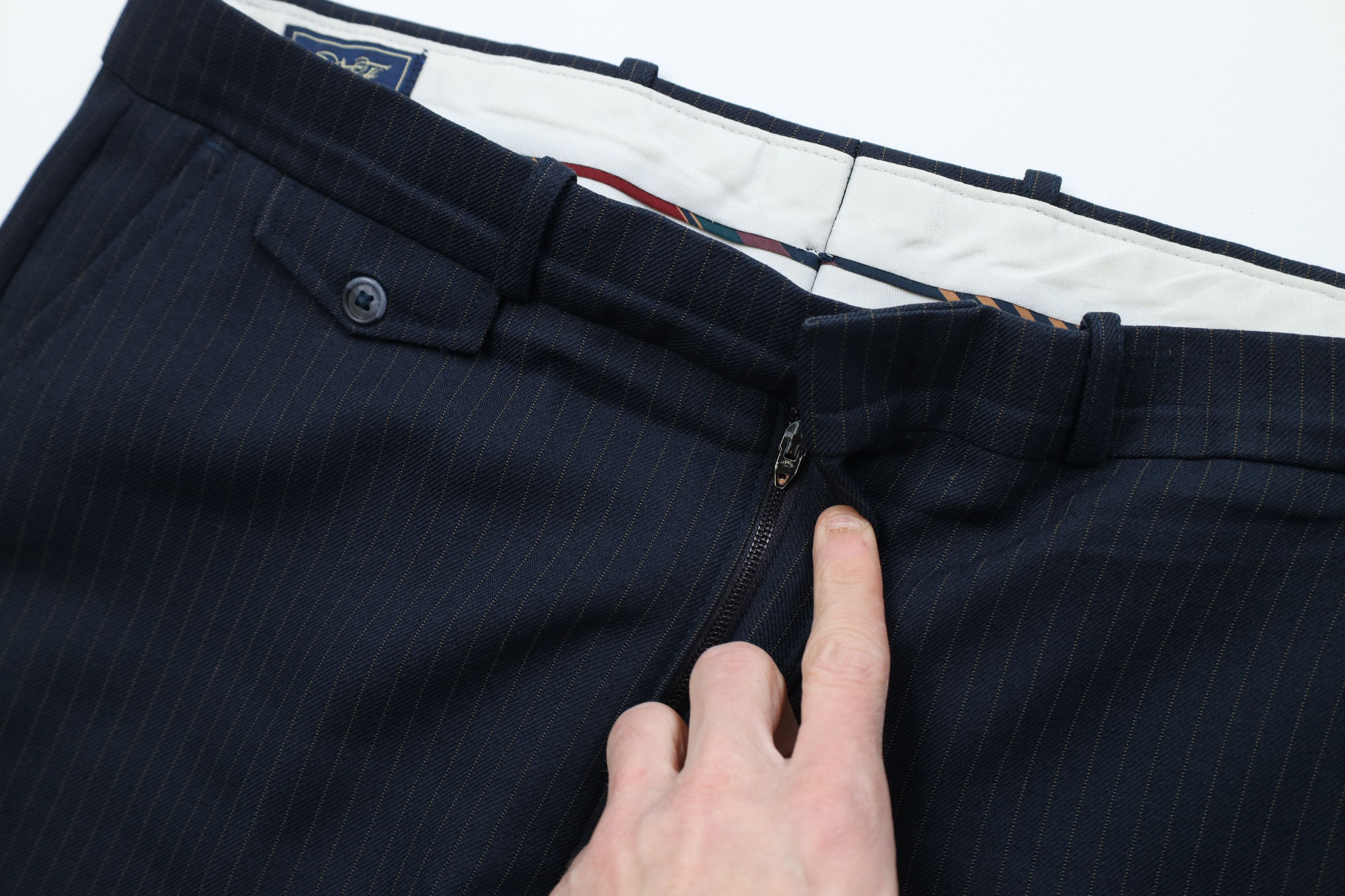 Vintage Vintage 70s Streetwear Pinstriped Wide Leg Chino Pants USA Size US 34 / EU 50 - 7 Thumbnail