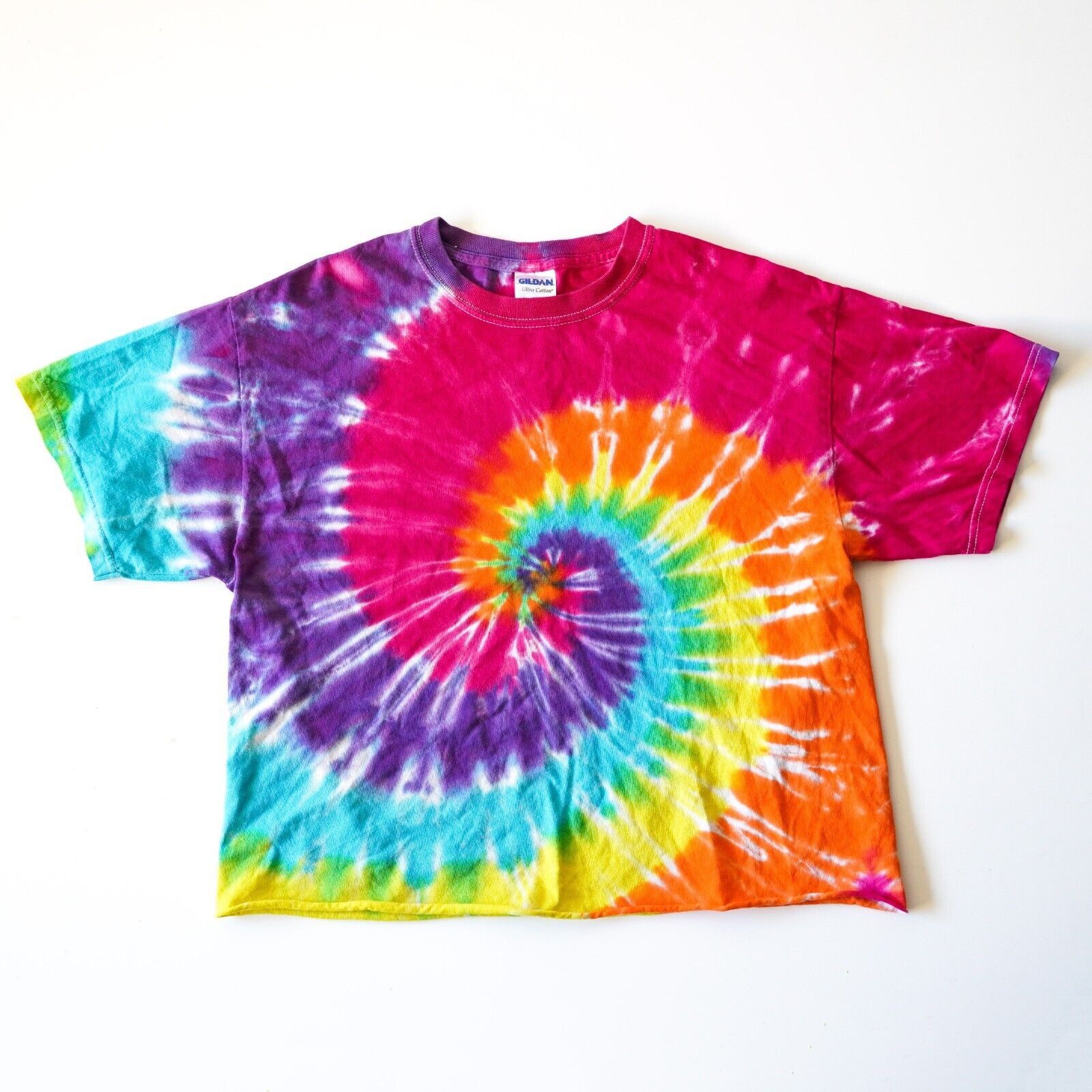 Gildan Rainbow Swirl Colorful Tie Dye Short Sleeve Tee T-Shirt Med Size US M / EU 48-50 / 2 - 1 Thumbnail