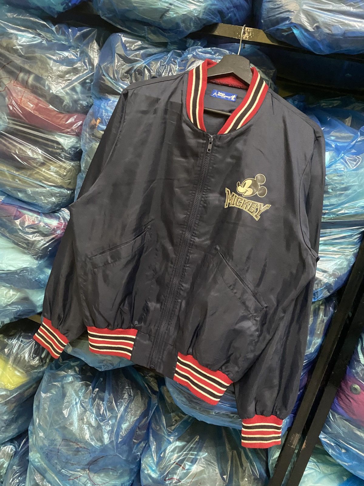 Disney × Mickey Mouse Vintage Tokyo Disneyland Mickey Mouse Bomber Jacket Navy Red Size US M / EU 48-50 / 2 - 3 Thumbnail