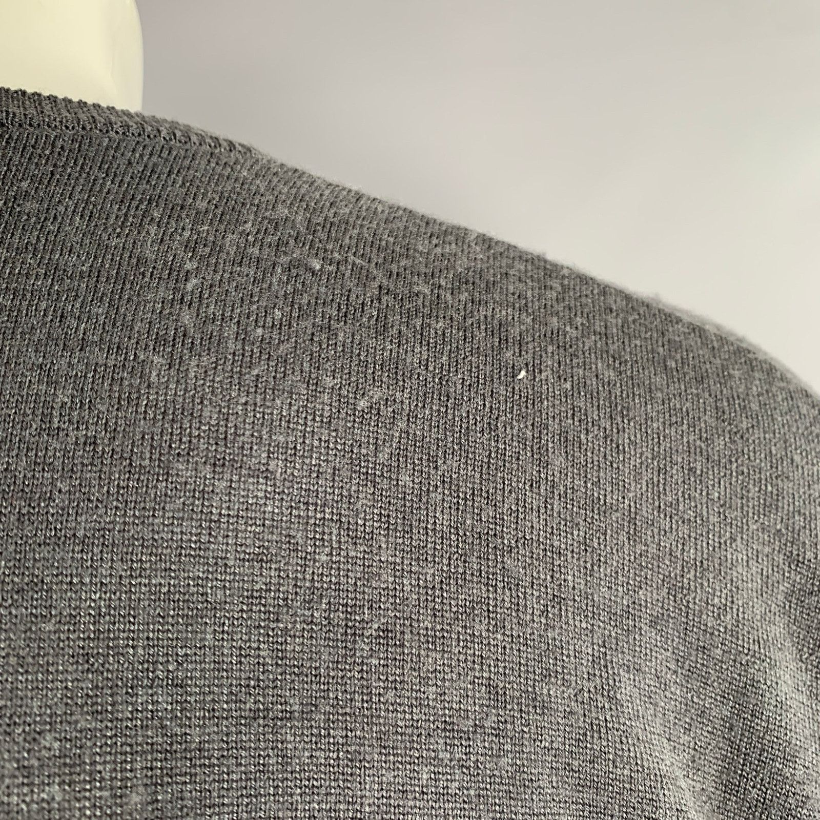 Viktor & Rolf VIKTOR & ROLF Size M Grey Knit V-Neck Pullover Size US M / EU 48-50 / 2 - 8 Thumbnail