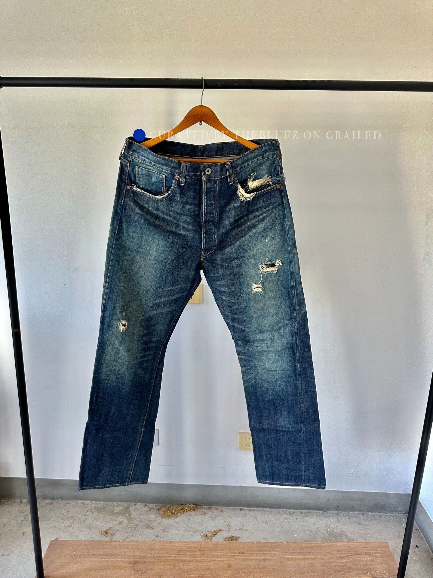 Levi's Distressed Blue Jeans - Size 36 Size US 36 / EU 52 - 1 Thumbnail
