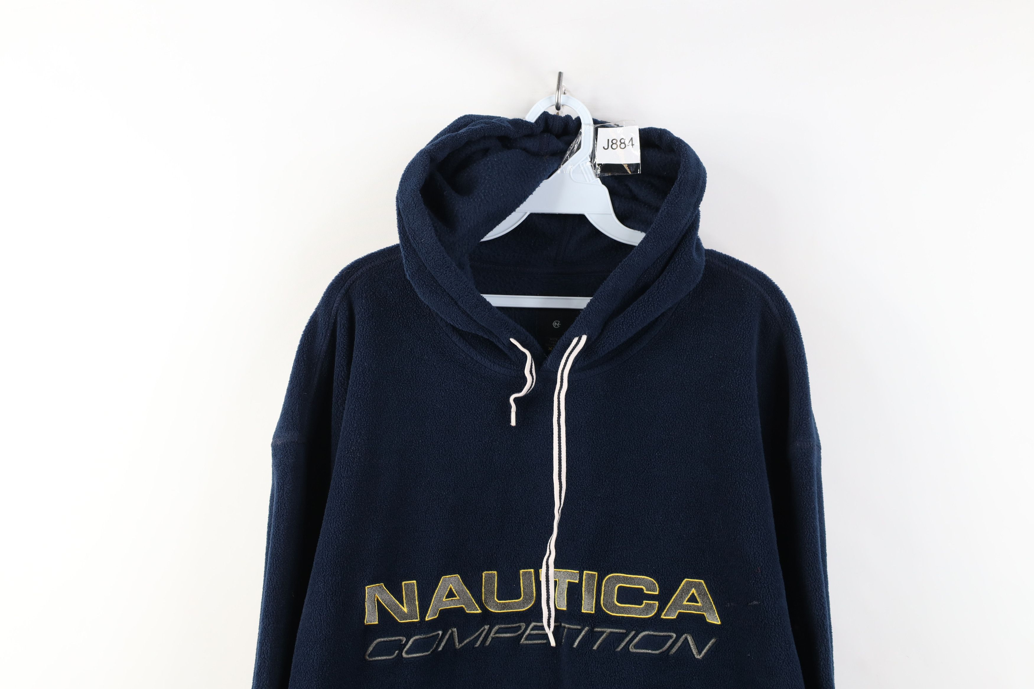 Nautica Vintage 90s Nautica Competition Spell Out Fleece Hoodie Blue Size US XXL / EU 58 / 5 - 2 Thumbnail