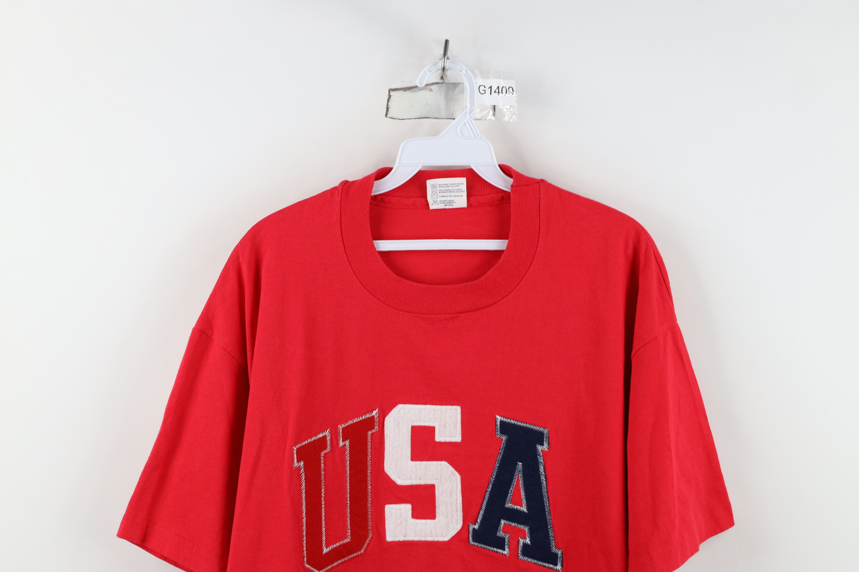 Vintage Vintage 90s Streetwear Team USA Olympics T-Shirt Red USA Size US XL / EU 56 / 4 - 2 Thumbnail