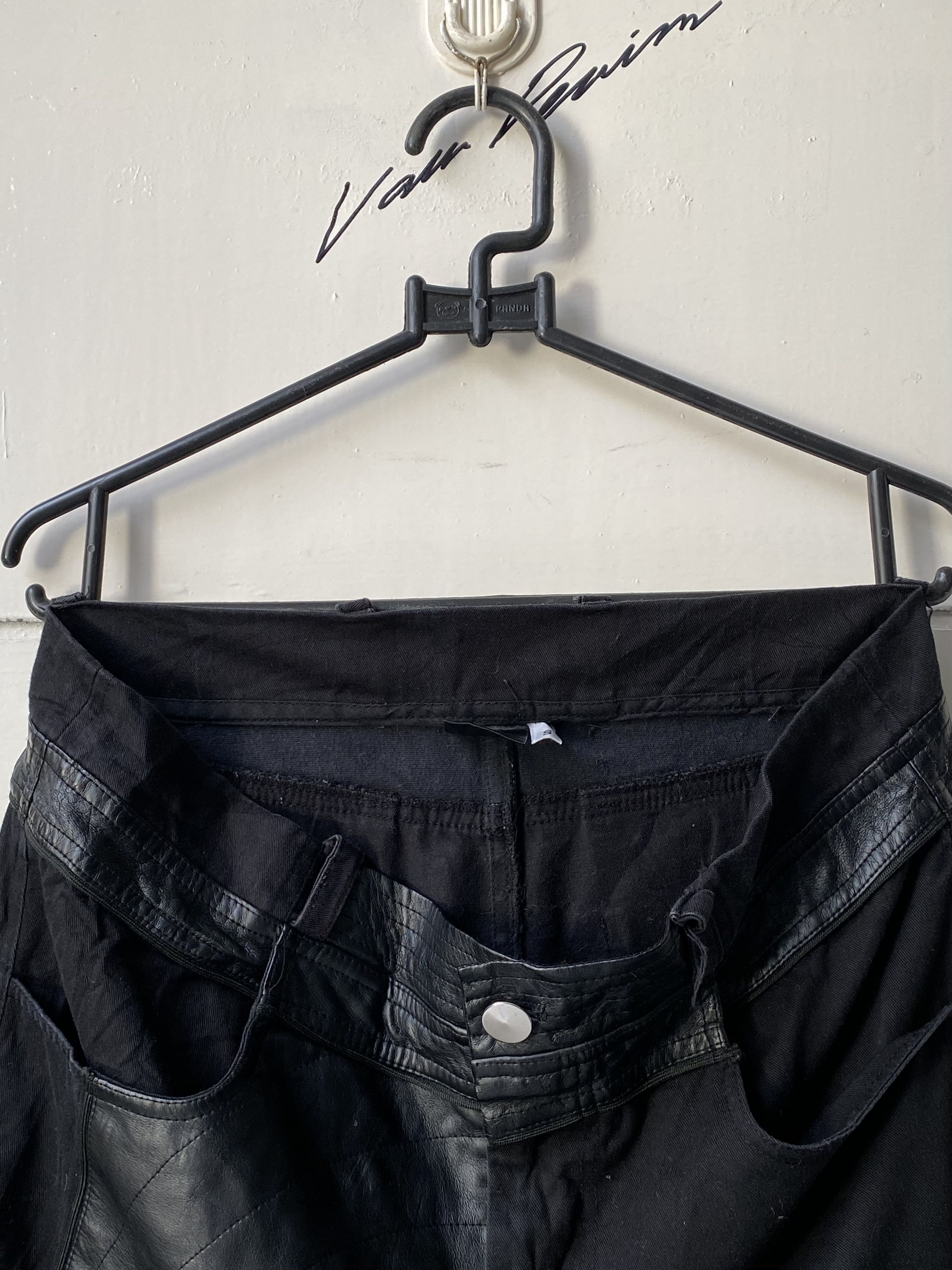 If Six Was Nine DIFFERENT Zipper Leather Bondage Pants Size US 28 / EU 44 - 3 Thumbnail