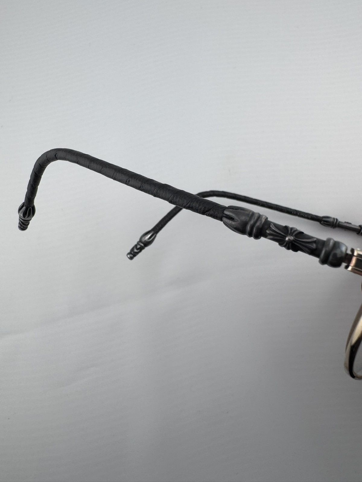 Chrome Hearts Chrome Hearts ‘Muncher’ Stingray Leather Detail Eyeglasses Size ONE SIZE - 6 Thumbnail