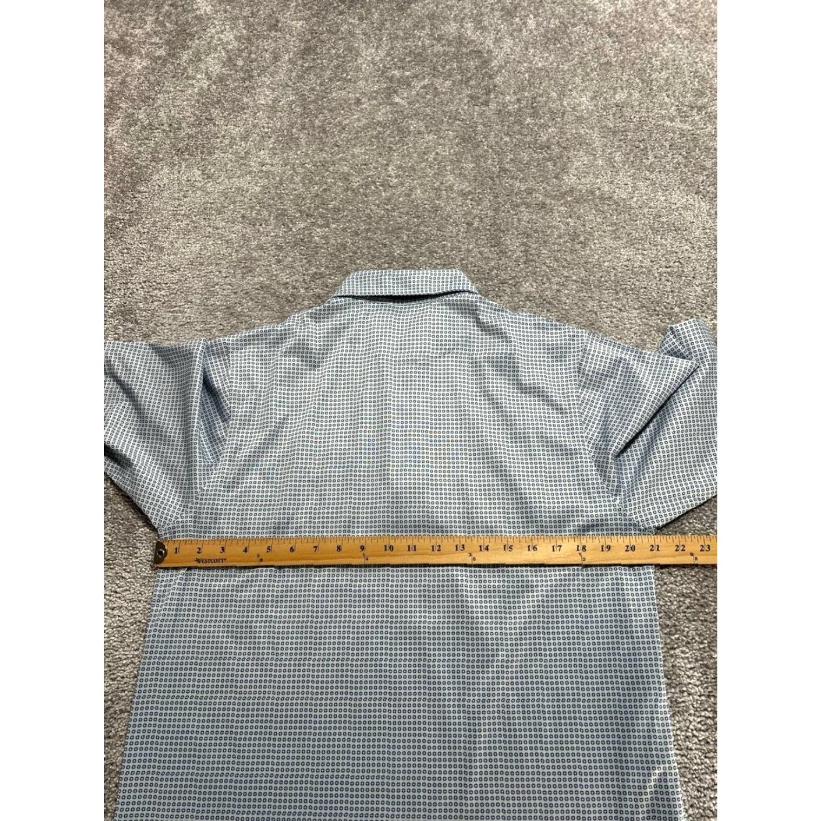 Vintage Donald Ross Polo Shirt Mens Small Gray Geometric Logo Moisture Wicking Golf Size US S / EU 44-46 / 1 - 7 Thumbnail