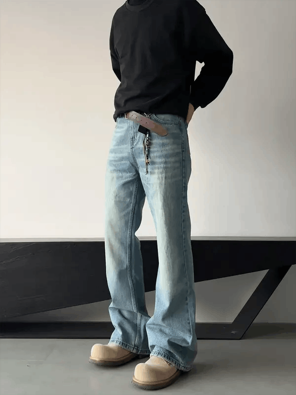 Jean Fukuoka x Jyoge Blue Flare Jeans, Wide Leg Jeans Size US 30 / EU 46 - 4 Thumbnail