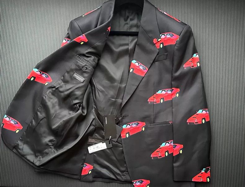 Versace Versace Silk mono embroidered jacket and jacket Size US L / EU 52-54 / 3 - 3 Thumbnail