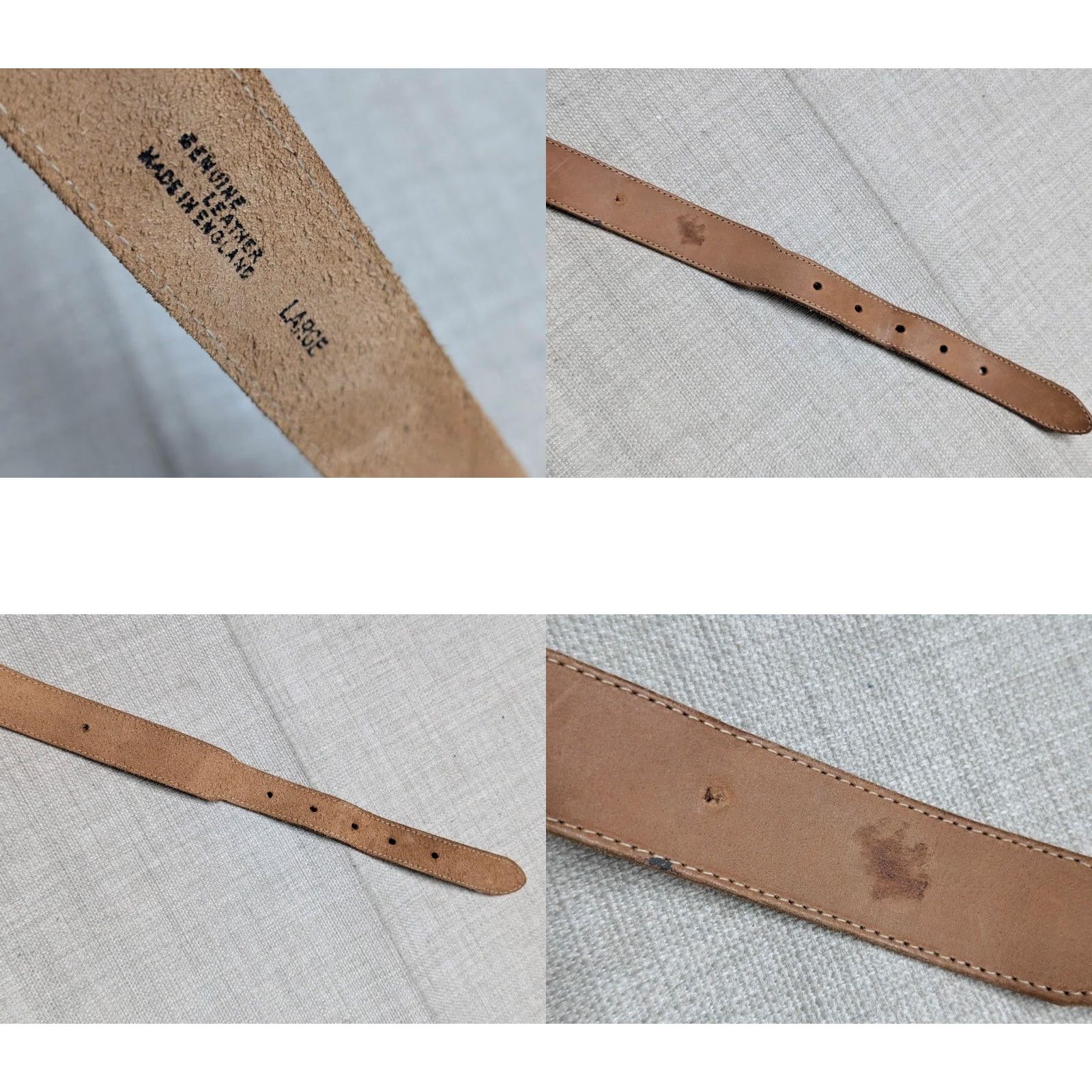 Vintage VINTAGE Atlas WESTERN BELT Ranger Belt ENGLAND cowhide leather 36 Brown Mens Belt 35/36 Western Ranger Size 36 - 8 Thumbnail