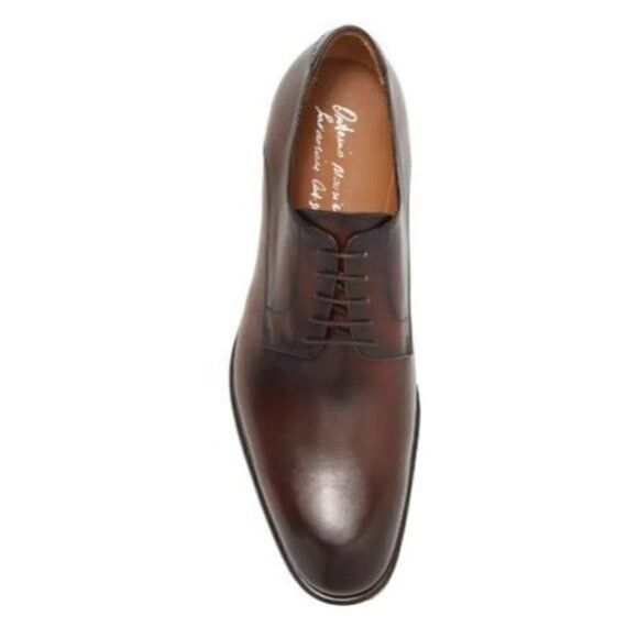 Antonio Maurizi Antonio Maurizi Mens Cognac Leather Round Toe Lace Up Derby Size US 10 / EU 43 - 7 Thumbnail