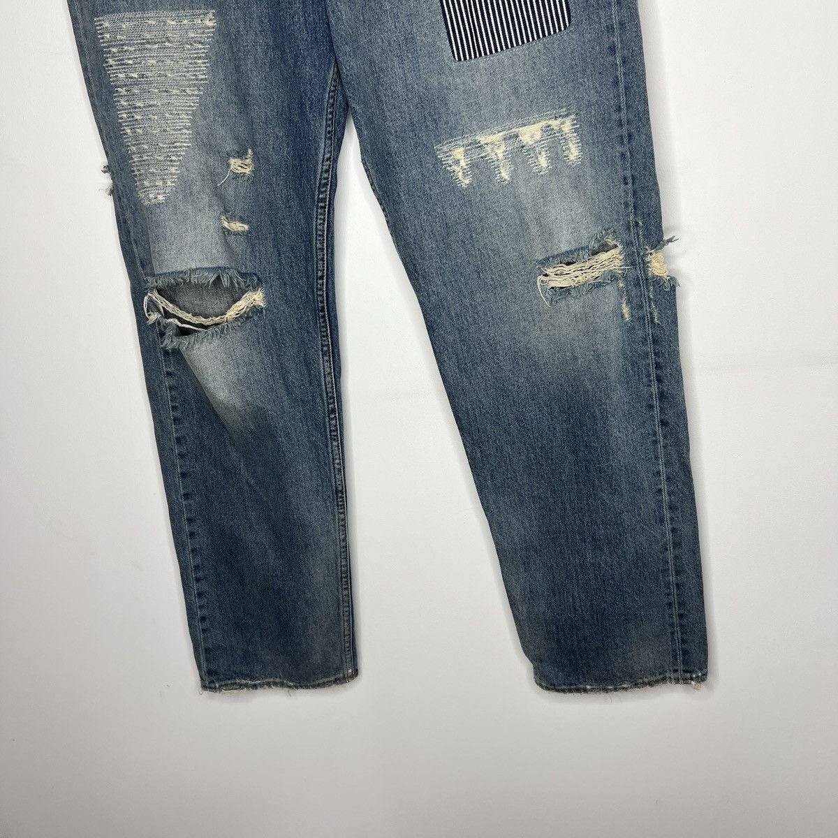 Designer × Haikure Haikure Denim Jeans Trousers Distressed Straight Size US 33 - 5 Thumbnail