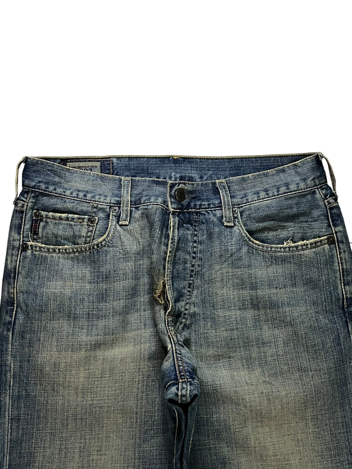 Abercrombie & Fitch Vintage Abercrombie Mud Wash Distressed Bootcut Jeans Size US 31 - 5 Thumbnail