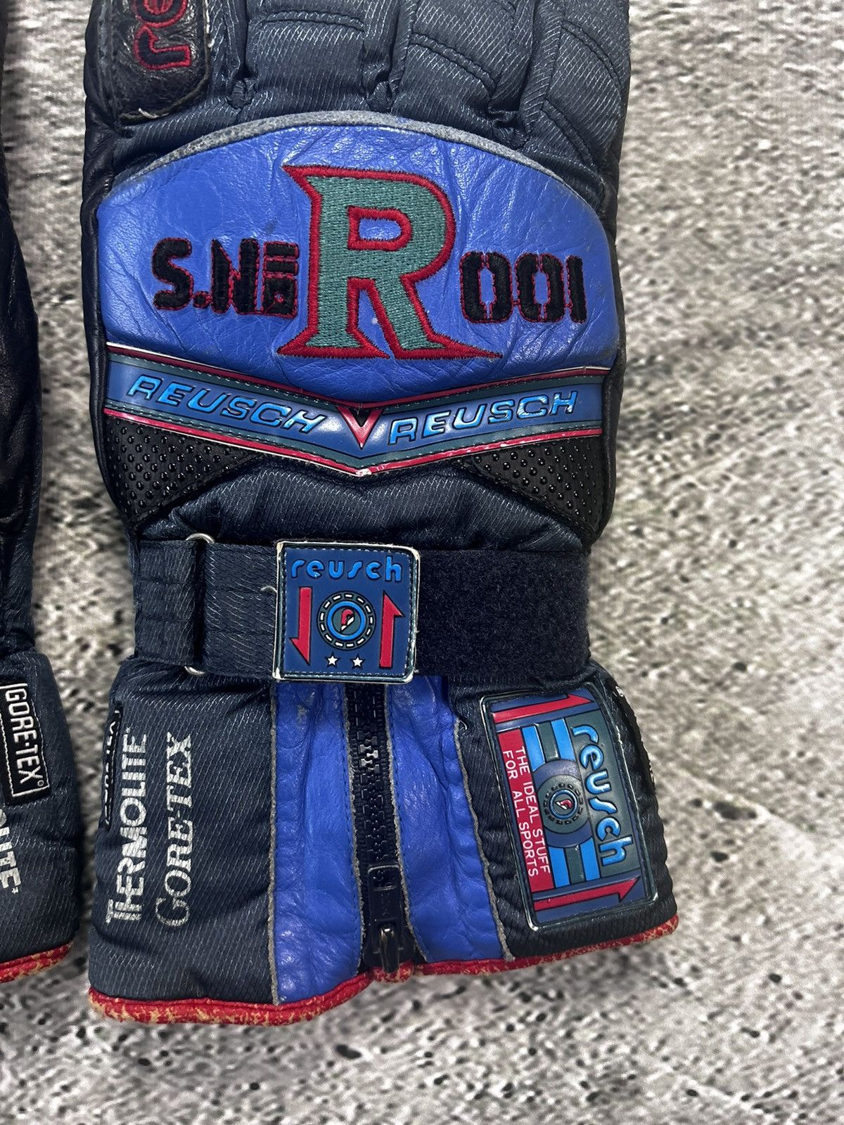 Goretex × Japanese Brand × Vintage Vintage Reusch Leather Skiing Gloves Goretex thermolite Size ONE SIZE - 4 Thumbnail