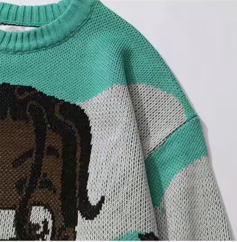 Other Streetwear Hip Hop Smile Sweater Jacquard Knitted Sweatshirt Size US L / EU 52-54 / 3 - 4 Thumbnail