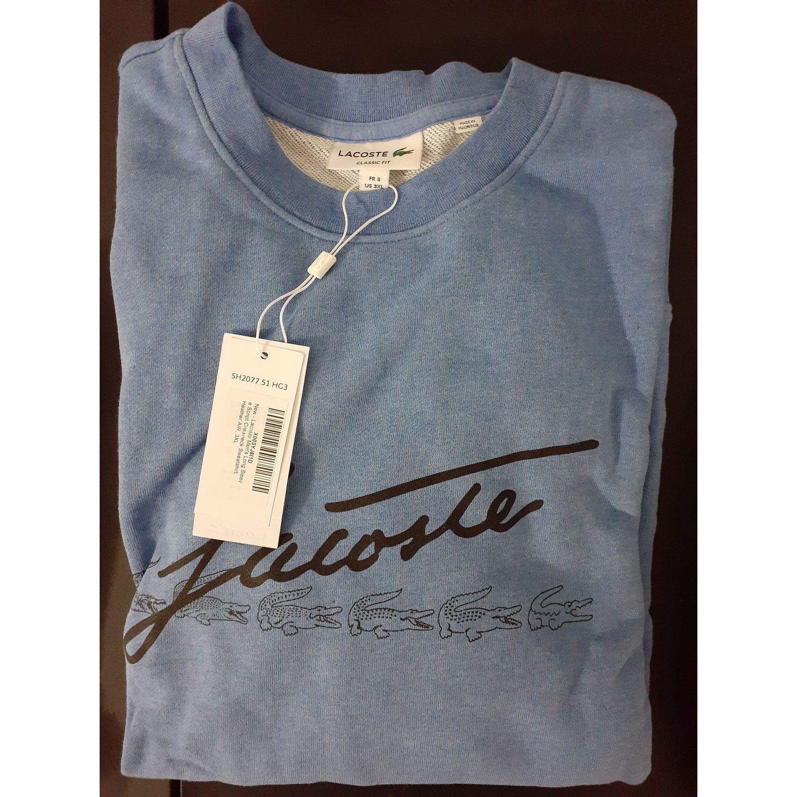 Lacoste Lacoste Men's Long Sleeve Script Crewneck Sweatshirt 3XL Size US XXL / EU 58 / 5 - 2 Thumbnail