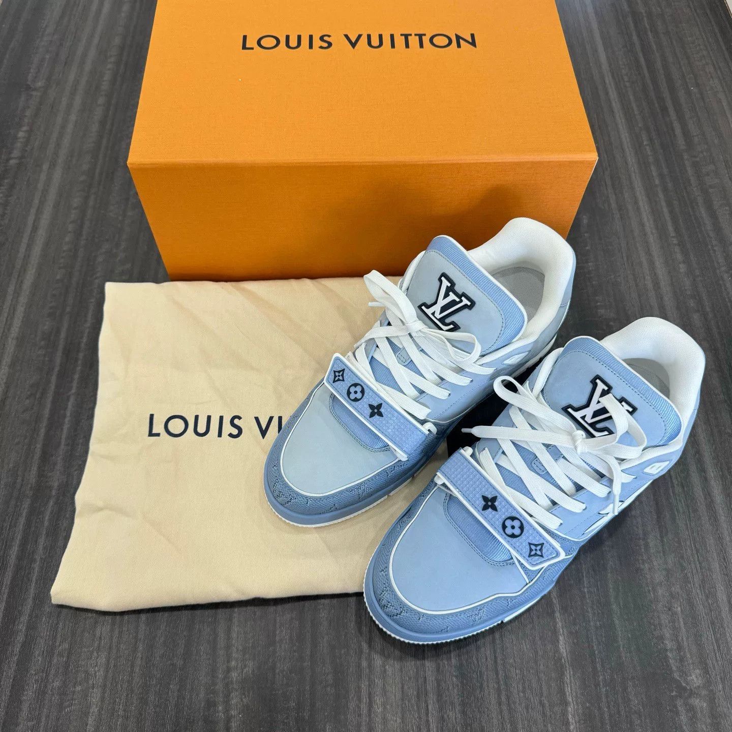 Louis Vuitton Louis Vuitton New Trainer Blue Sneakers Size US 10.5 / EU 43-44 - 1 Thumbnail