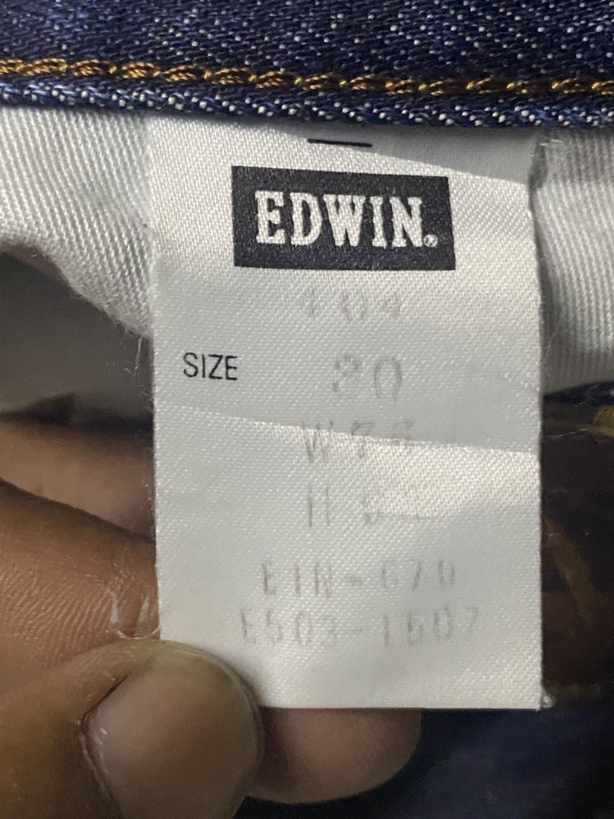 Japanese Brand Vintage Edwin 404 International Basic Blue Wash Loose Jeans Size US 30 / EU 46 - 15 Thumbnail