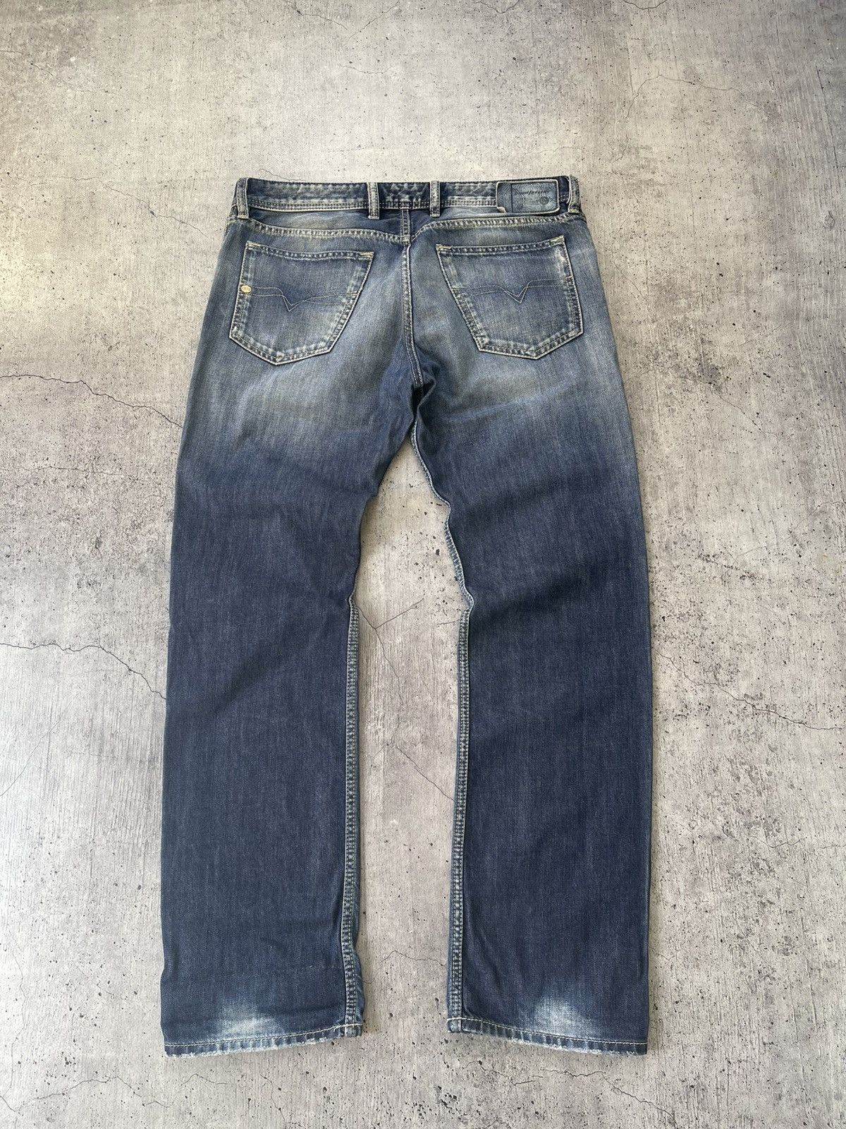 Diesel × Vintage Crazy Flare Vtg Diesel Jeans Dark Blue Italian Made 🇮🇹 Size US 33 - 1 Thumbnail