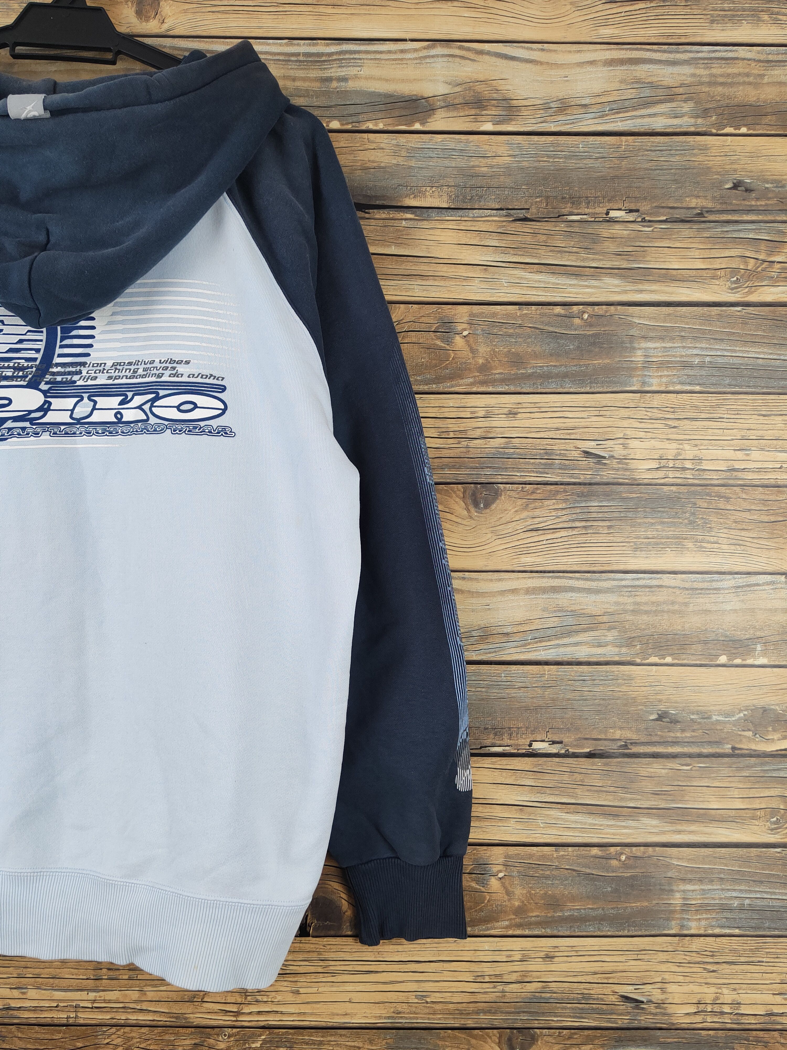 Japanese Brand Piko Blue Hoodie Sweaters #W954 Size US L / EU 52-54 / 3 - 3 Thumbnail