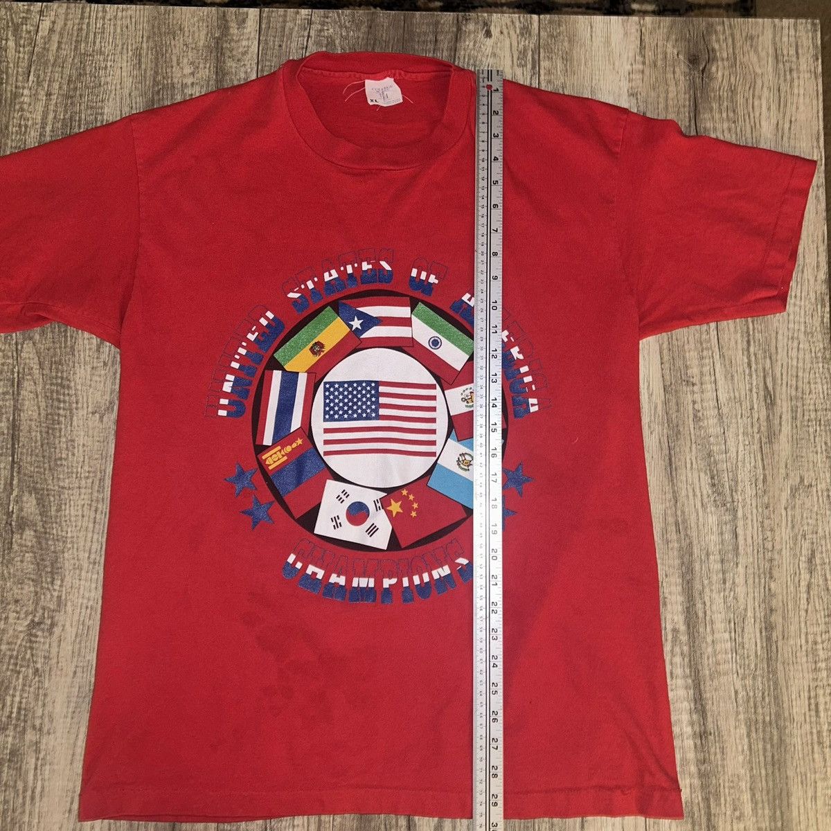 Other × Vintage Vintage red Single Stitch U.S.A Champions T Shirt XL Size US XL / EU 56 / 4 - 6 Thumbnail