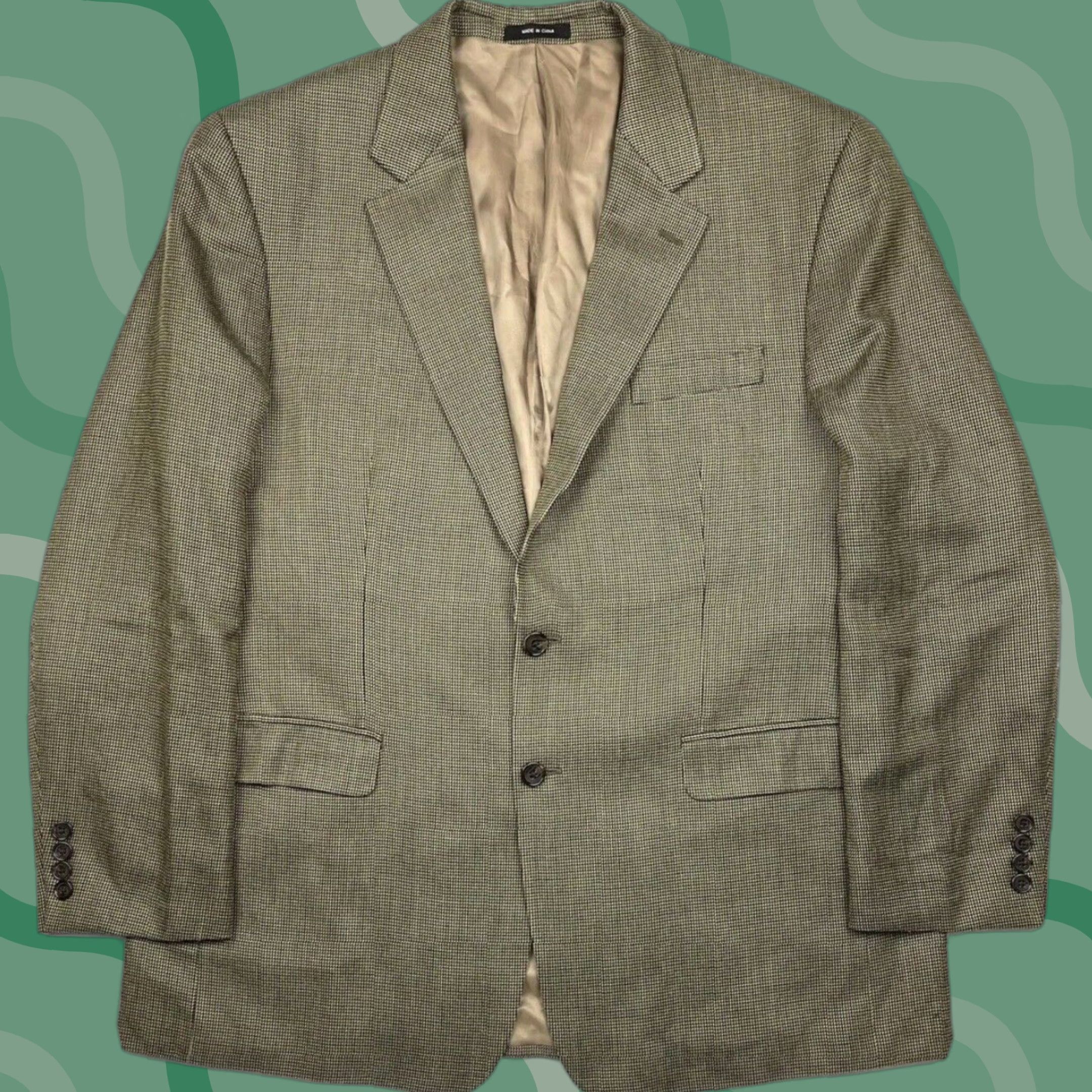 Ralph Lauren VINTAGE Lauren Ralph Lauren Sport Coat Jacket 44 R Brown Check Silk Wool Classic Mens Size US S / EU 44-46 / 1 - 1 Thumbnail