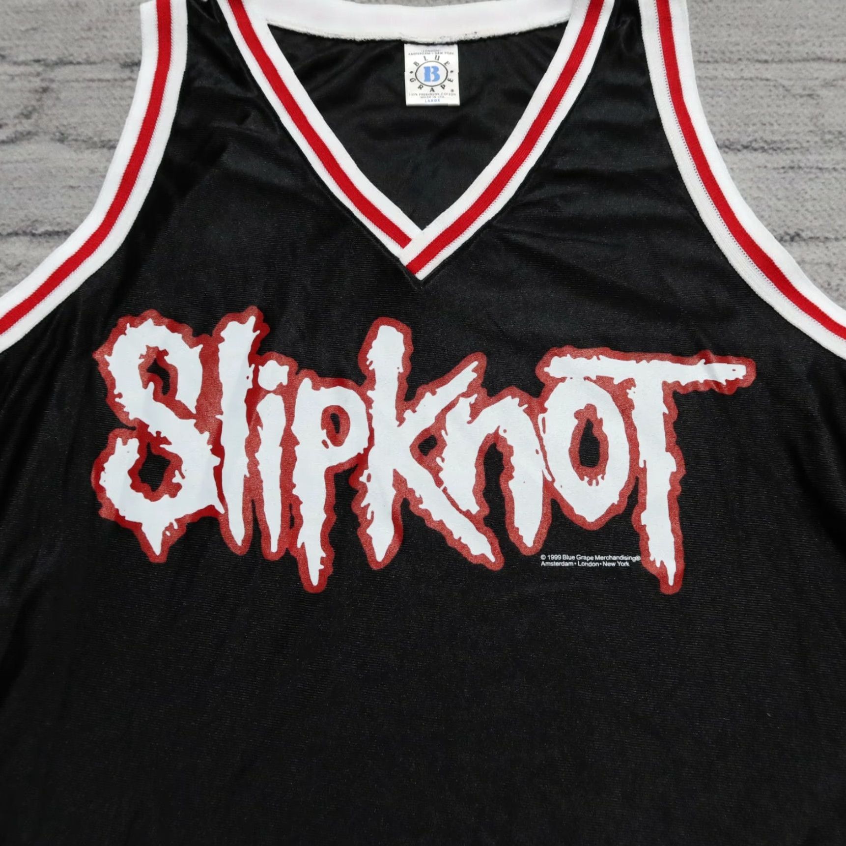 Vintage Vintage 1999 Deadstock Slipknot Basketball Jersey L Black Mens Shirt Size US L / EU 52-54 / 3 - 2 Thumbnail