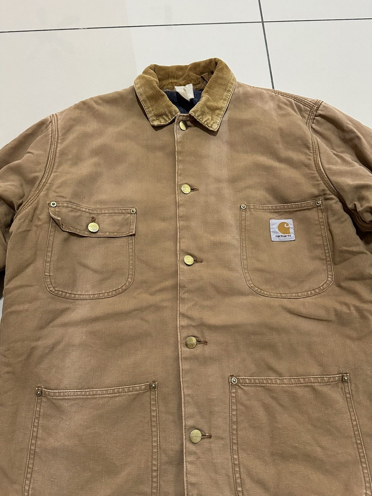 Carhartt × Vintage Vintage Carhartt Chore Jacket Michigan Jacket Retro Design Size US L / EU 52-54 / 3 - 6 Thumbnail