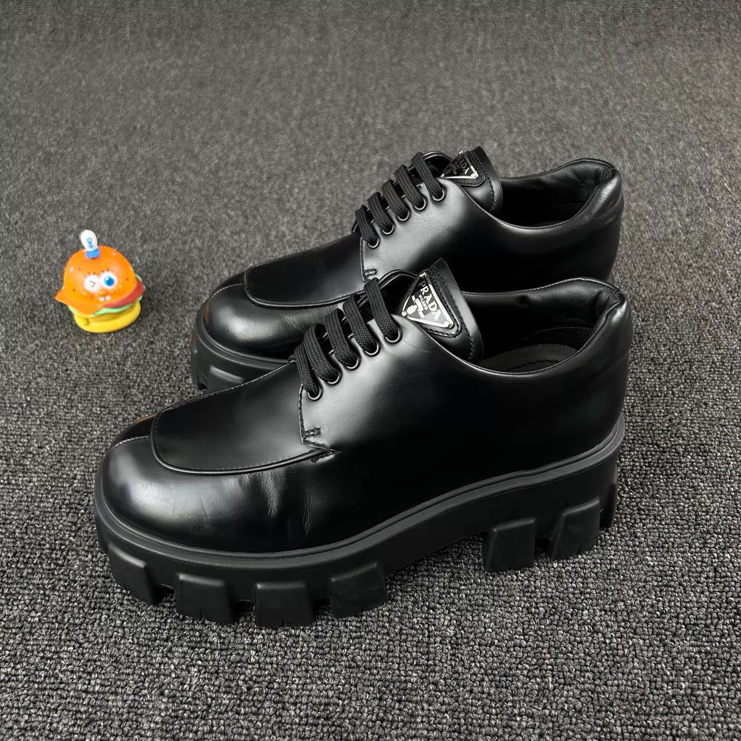 Prada Prada women's black leather platform shoes 36 Size US 5.5 / IT 35.5 - 1 Thumbnail