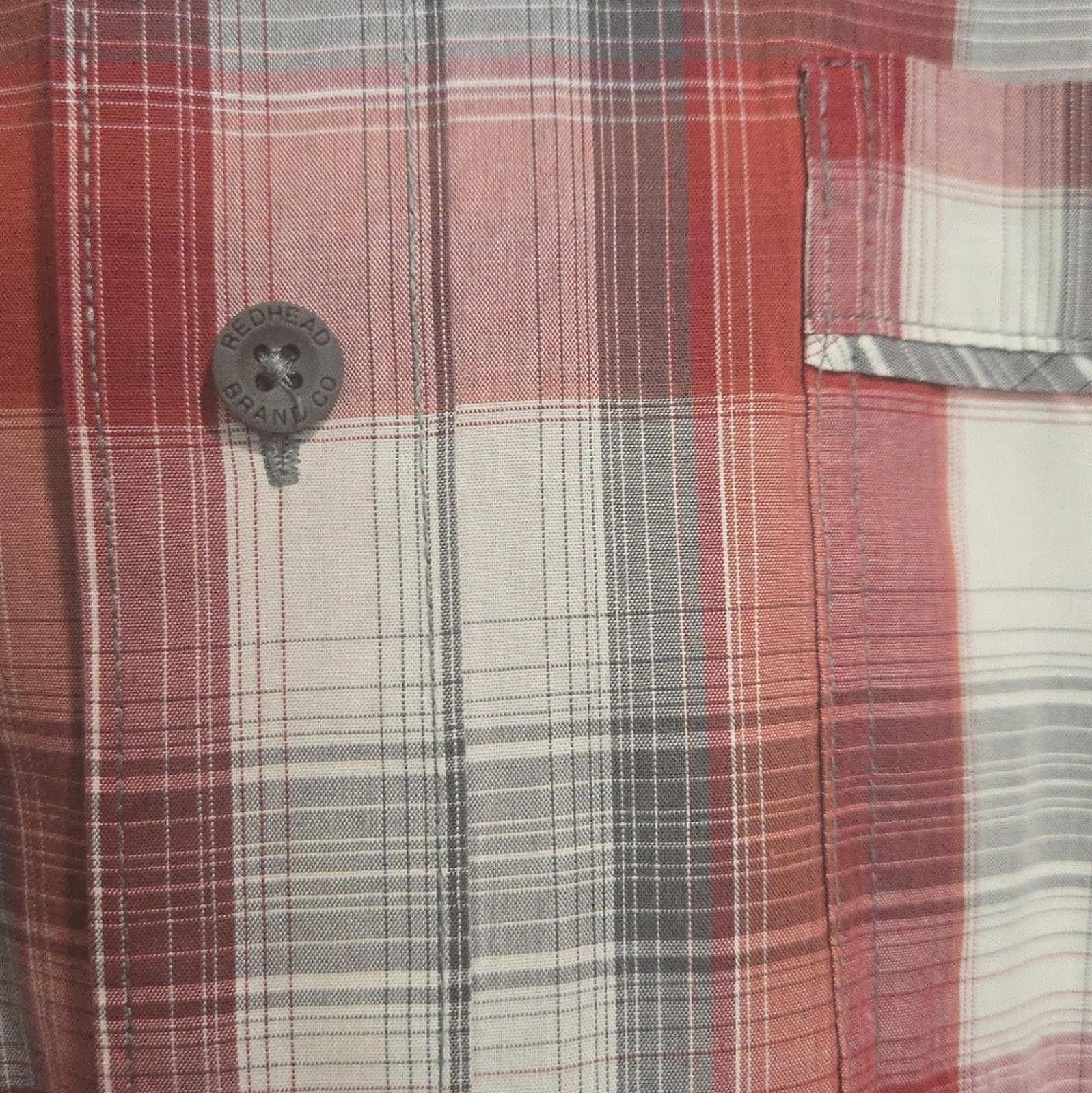 Redhead RedHead Wrinkle-Free Plaid Short-Sleeve Button-Down Shirt Size US L / EU 52-54 / 3 - 3 Thumbnail