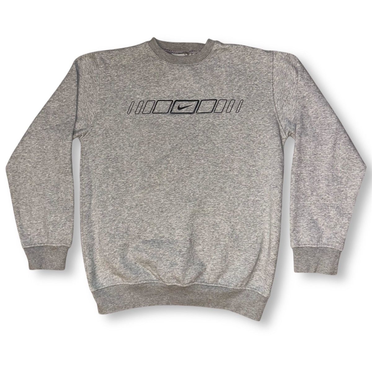 Nike × Vintage Vintage Y2K Nike Gray Crewneck Sweatshirt Center Swoosh Size US M / EU 48-50 / 2 - 1 Thumbnail