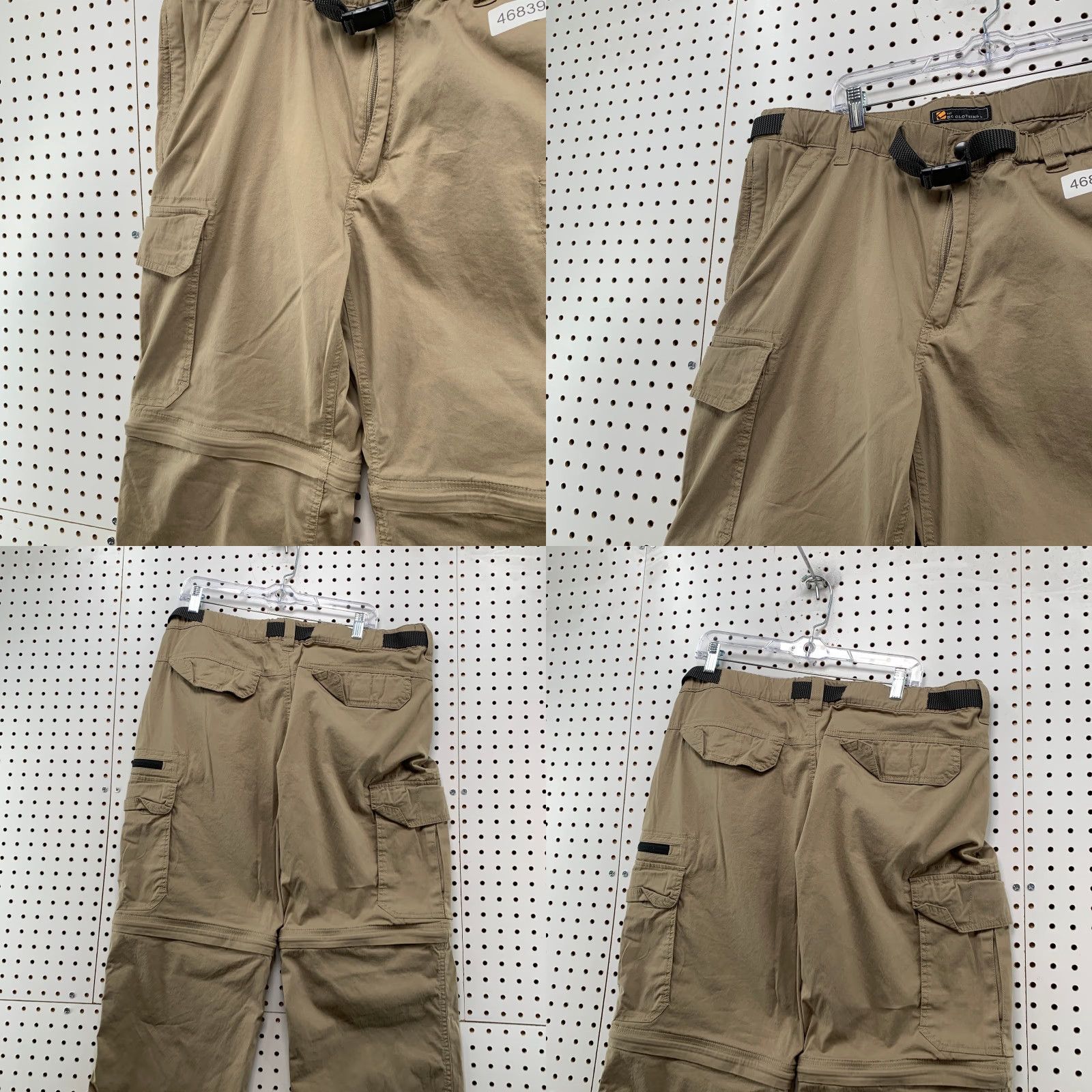 Vintage BC Clothing Convertible Cargo Pants Mens 2XL Khaki Belted Zip Hike Outdoor Skate Cargo Pants Mens 2XL Khaki Belted Zip Convertible Outdoor Skate Size US 39 - 8 Thumbnail