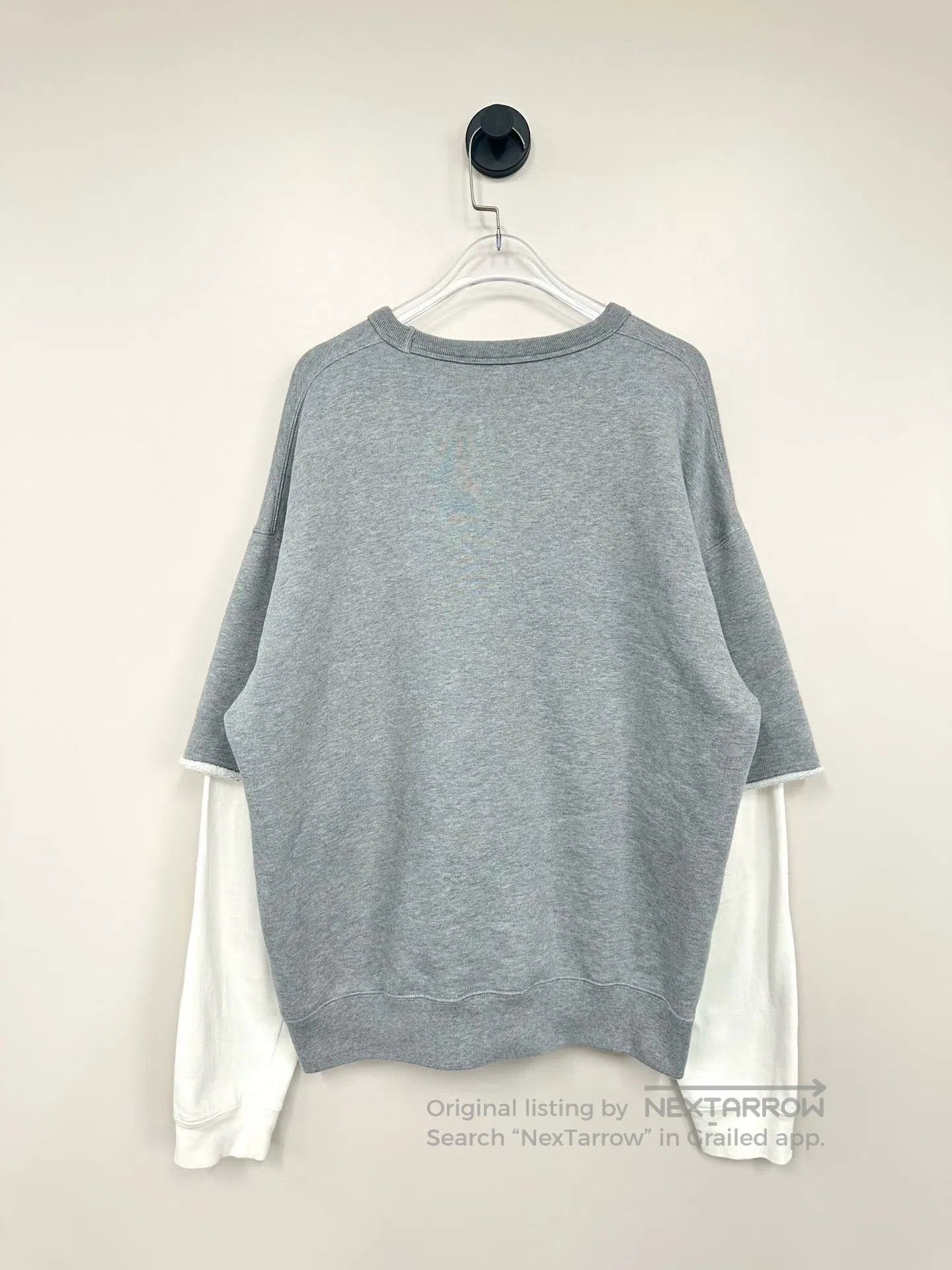 Gucci Guicci Gray Letter Logo Patchwork Fake Two-piece Sweater| Size US M / EU 48-50 / 2 - 2 Thumbnail
