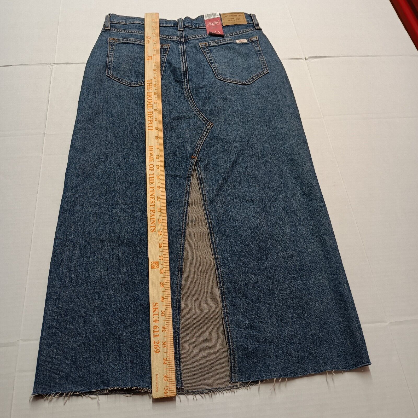 Levi's Levi Strauss Signature Mid Rise Blue Maxi Skirt Size 6 W28 Size 28" / US 6 / IT 42 - 15 Thumbnail