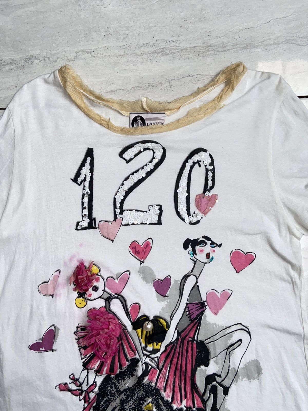 Lanvin LANVIN Motive T-Shirt Size US XS / EU 42 / 0 - 7 Thumbnail