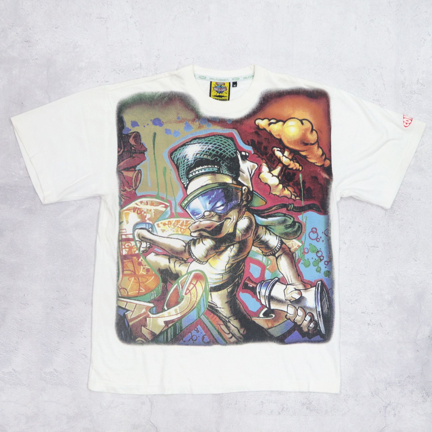 Jnco × Rap Tees × Vintage CONART Full Gravity Art Big Print Street T-Shirt  Hiphop | Grailed