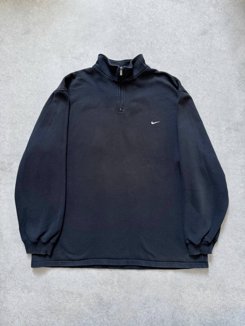 Nike Nike Vintage Y2K 1/4 Zip Navy Swoosh Sweater Size US XL / EU 56 / 4 - 3 Thumbnail