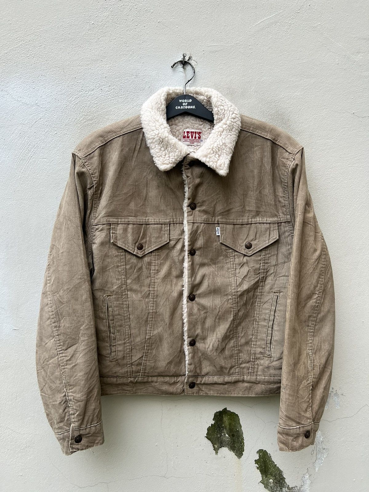 Levi's Vintage 80s Levi’s Sherpa Lined Corduroy Trucker Jacket Size US XL / EU 56 / 4 - 6 Thumbnail