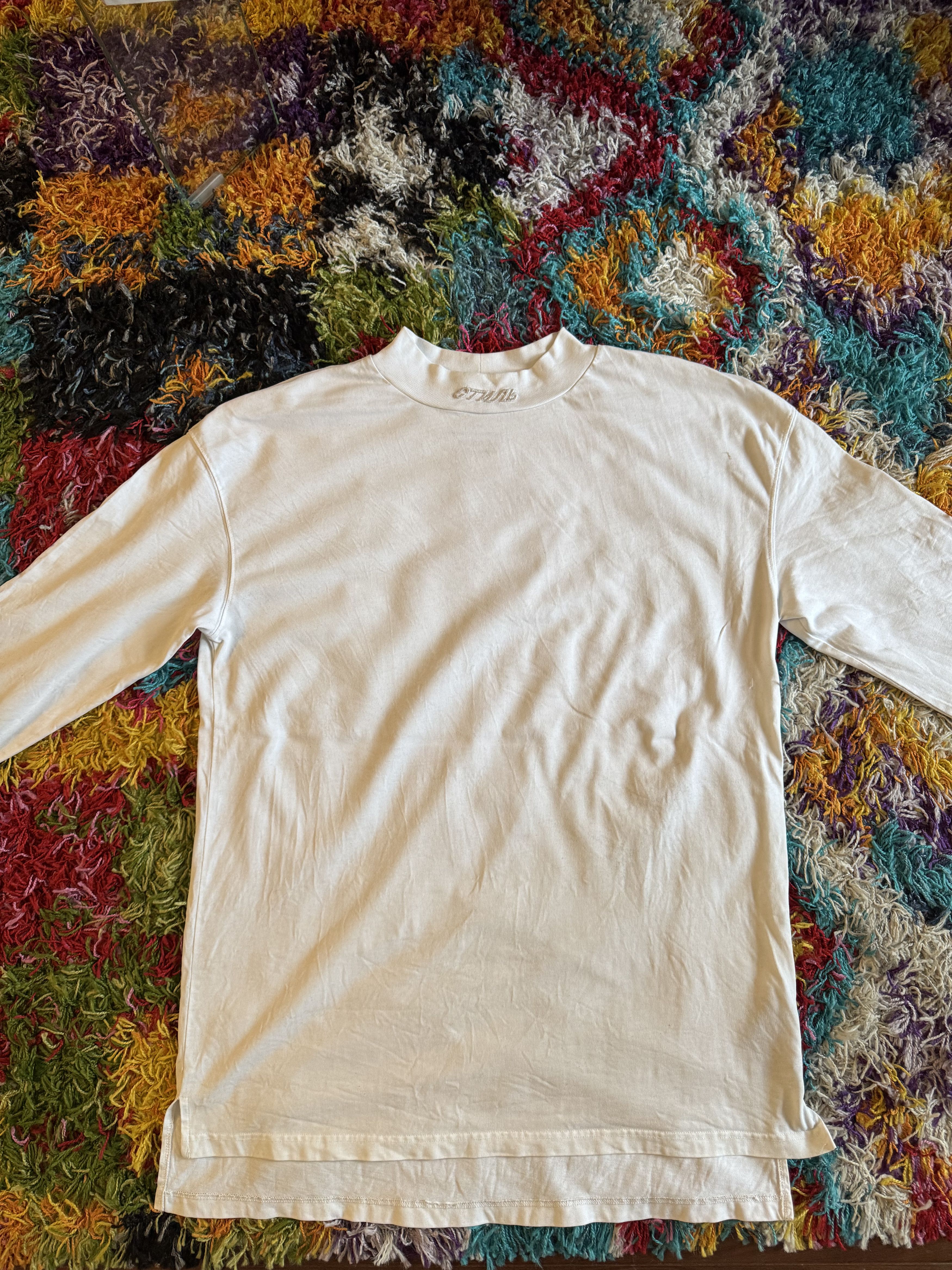 Heron Preston Heron Preston Mock Neck White XL Long Sleeve T-Shirt Size US XL / EU 56 / 4 - 1 Thumbnail