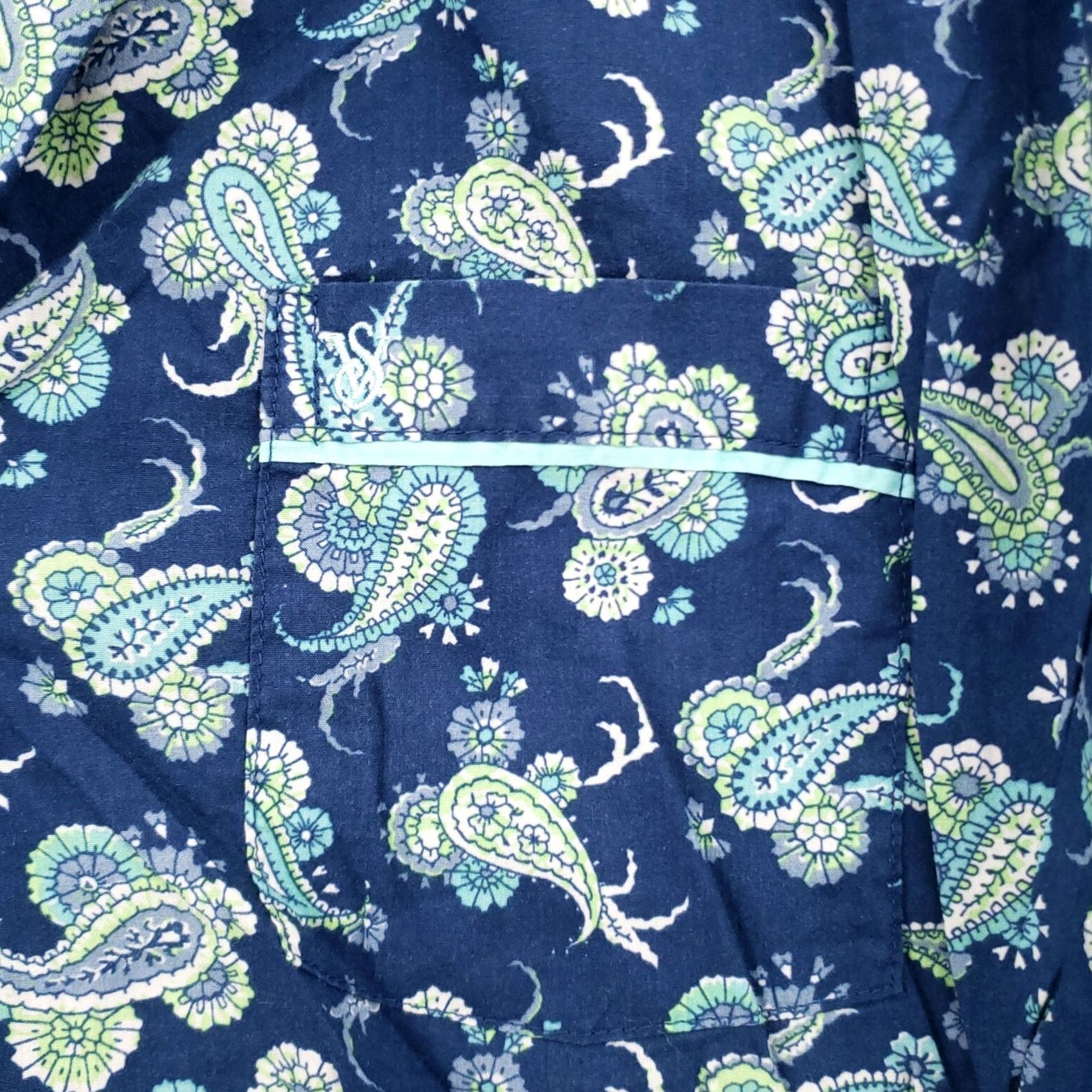 Victoria's Secret Victoria's Secret Pajama Top Womens L Blue Paisley Long Sleeve Sleepwear Size L / US 10 / IT 46 - 5 Thumbnail