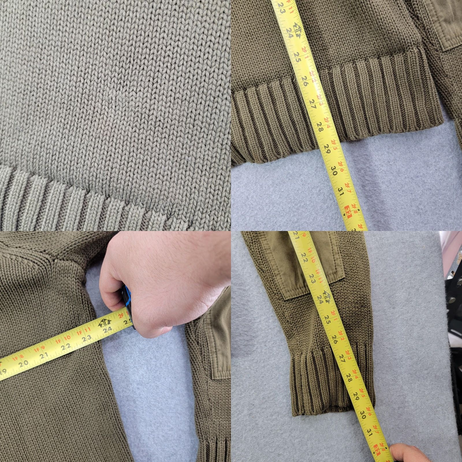 Polo Ralph Lauren Polo Ralph Lauren Sweater Mens L Green Mock Neck Henley Pullover Canvas Pocket Knitted Solid Casual Winter Long Sleeve Tight-Knit Cotton Size US L / EU 52-54 / 3 - 8 Thumbnail