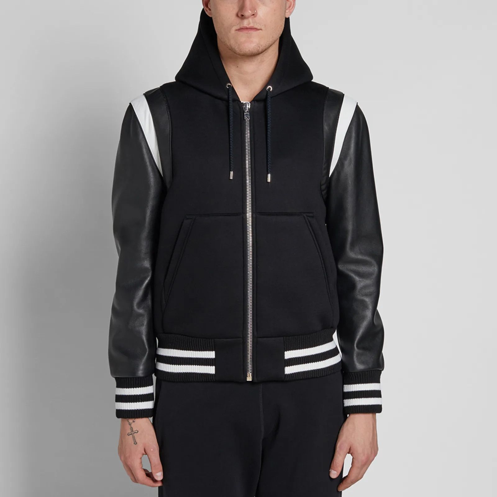 Givenchy Givenchy Neoprene Lambskin Leather Hoodie Teddy Jacket 48 Size US M / EU 48-50 / 2 - 7 Thumbnail