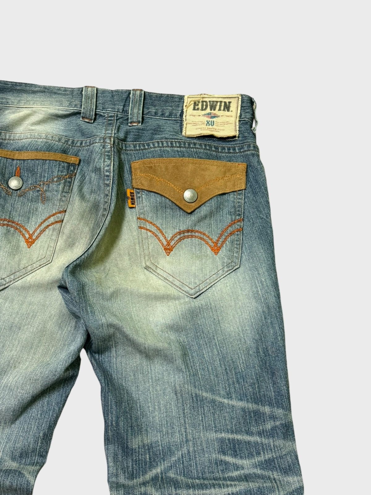 Edwin FLARED VINTAGE EDWIN CLAW MARK MUD WASH JEANS VERY RARE Size US 34 / EU 50 - 12 Thumbnail