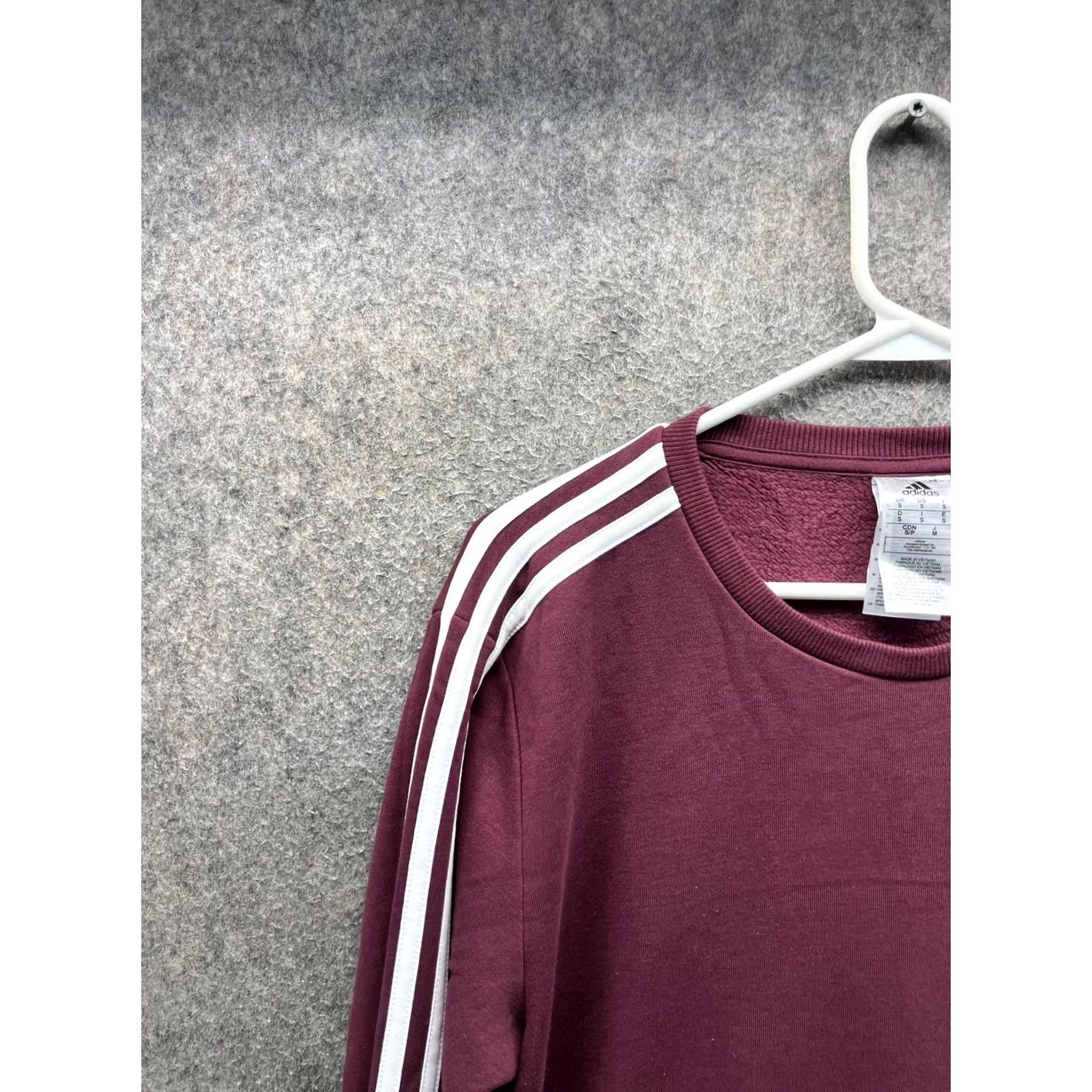 Adidas Adidas Sweatshirt Womens Small Purple Fleece 3 Stripe Crewneck Pullover Top Size S / US 4 / IT 40 - 7 Thumbnail