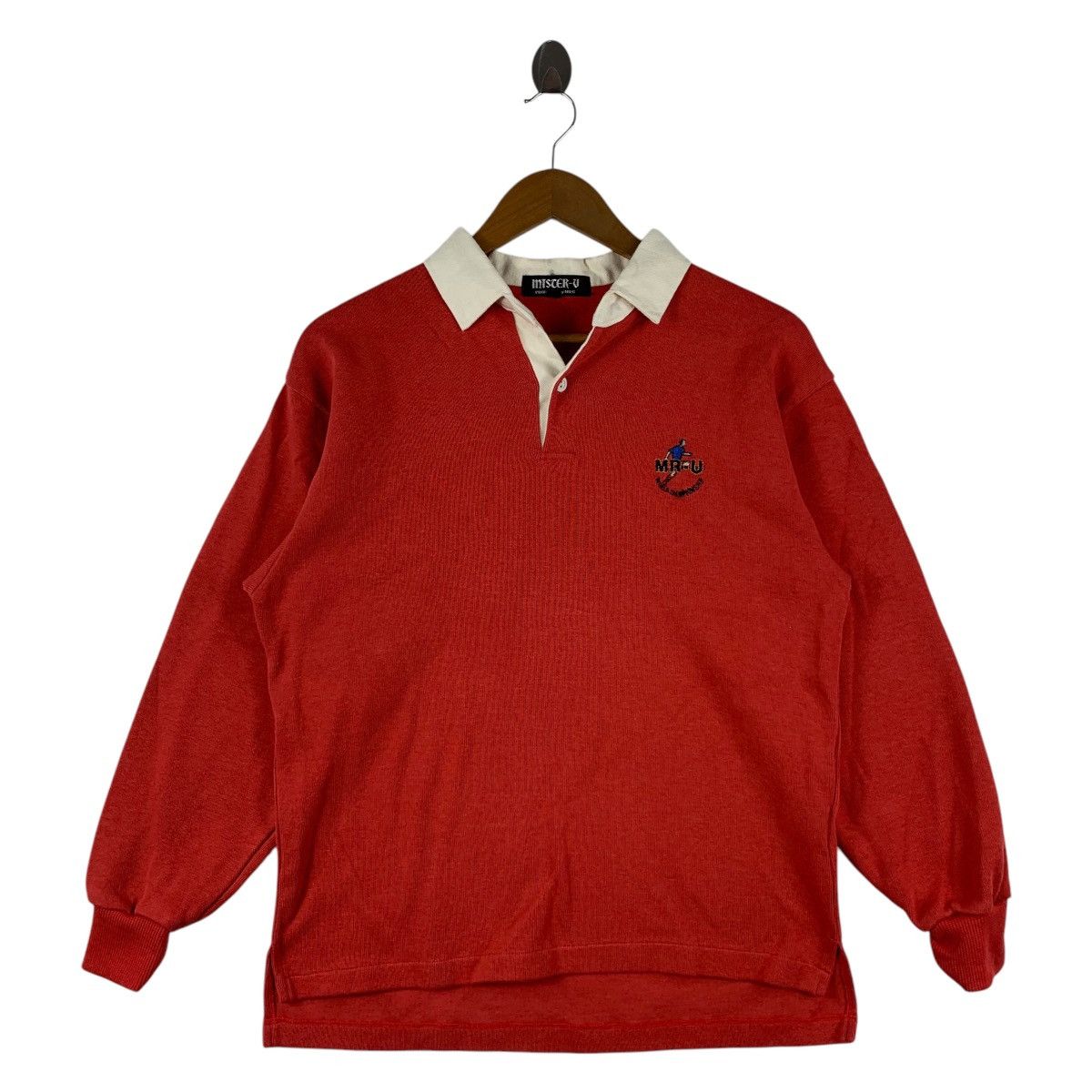 Other Vintage MISTER U rugby long sleeve polo tee Size US L / EU 52-54 / 3 - 1 Thumbnail
