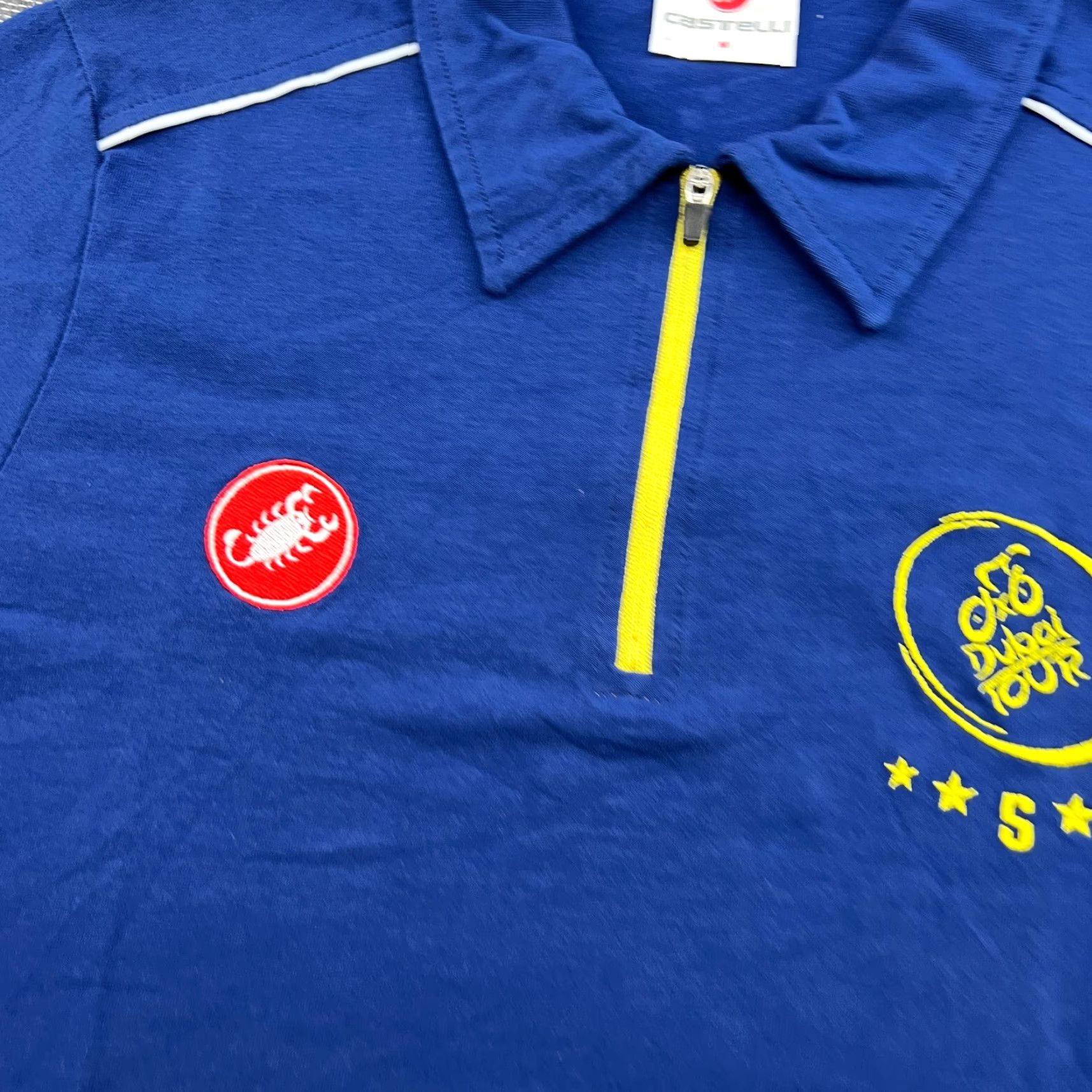 Vintage Castelli Dubai Tour Mens Polo Shirt M blue Regular Short Sleeve Polyester Moisture Wicking T-Shirt UAE Size US M / EU 48-50 / 2 - 5 Thumbnail