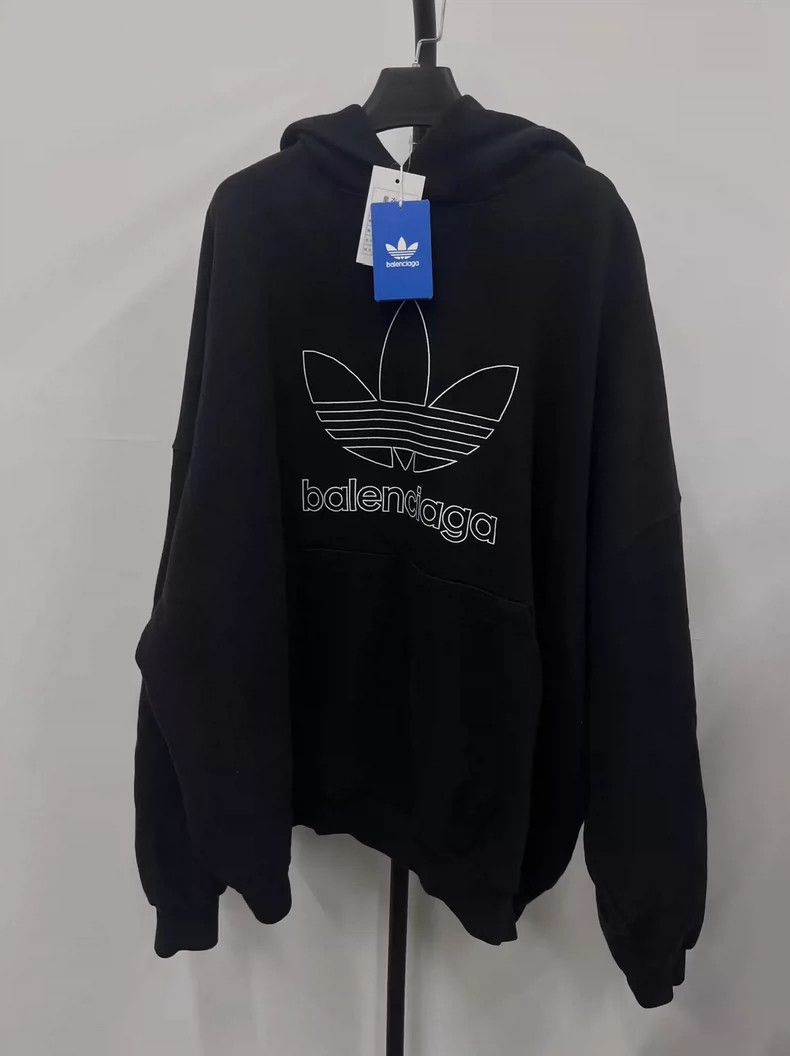 Balenciaga Balenciaga x Adidas Logo Print Hoodie - dmc Size US M / EU 48-50 / 2 - 1 Thumbnail