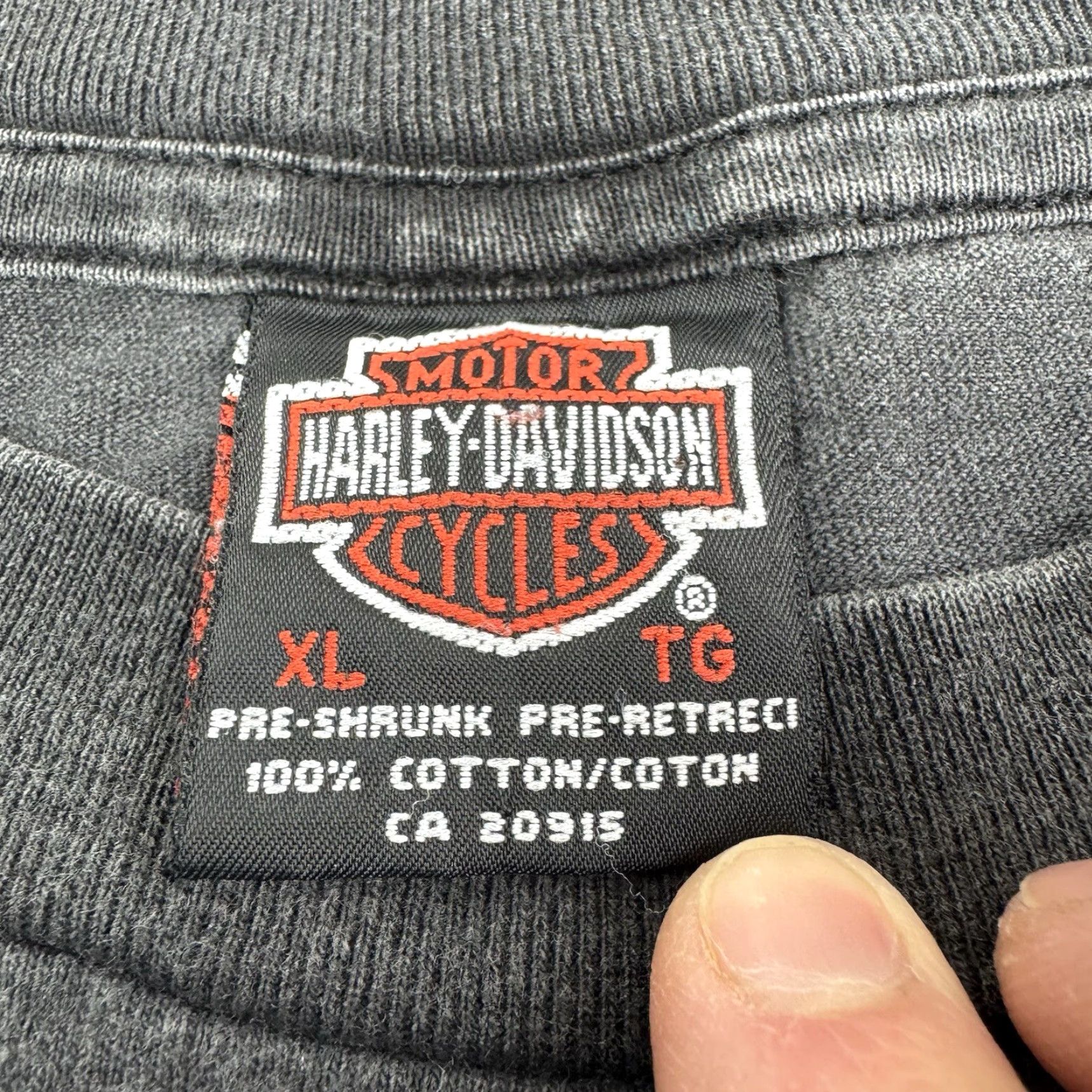 Harley Davidson VINTAGE Harley-Davidson T-Shirt Adult XL Black 90s Grunge Biker Mens Size US XL / EU 56 / 4 - 6 Thumbnail